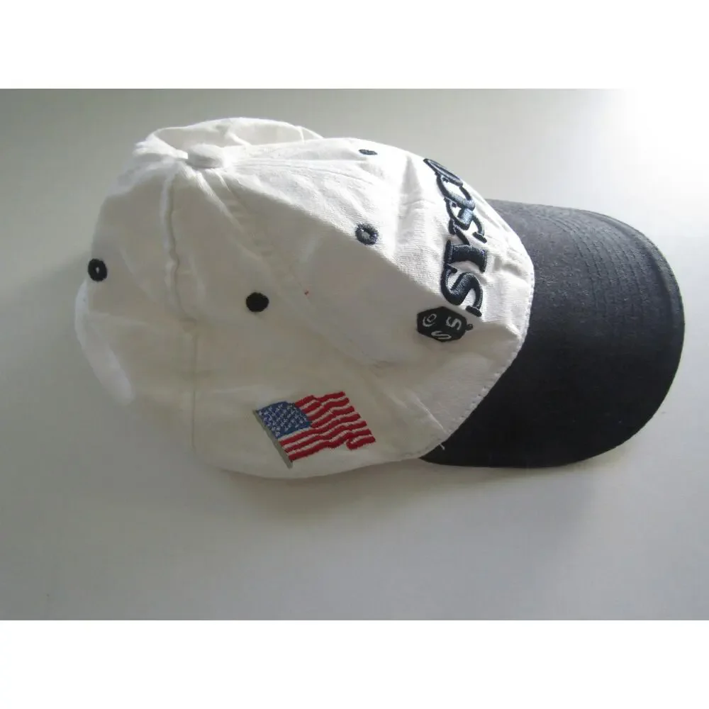 Sysco Logo Hat White‎ Blue Adjustable Embroidered USA Flag 100% Cotton Cap